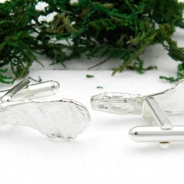 Silver Cuff links Suit Accessories gift for men. Maple seed collection By Mother Nature Jewelry