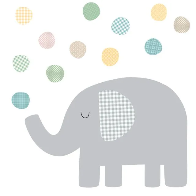 Elephant pattern wall sticker