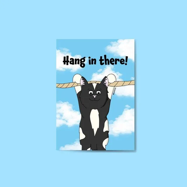 Hang in There Cat Postcard