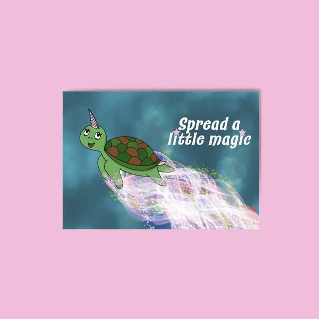 Turtle Magic Postcard
