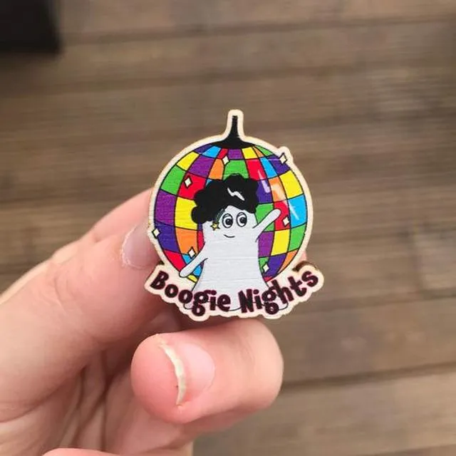 Boogie Nights Wooden Pin
