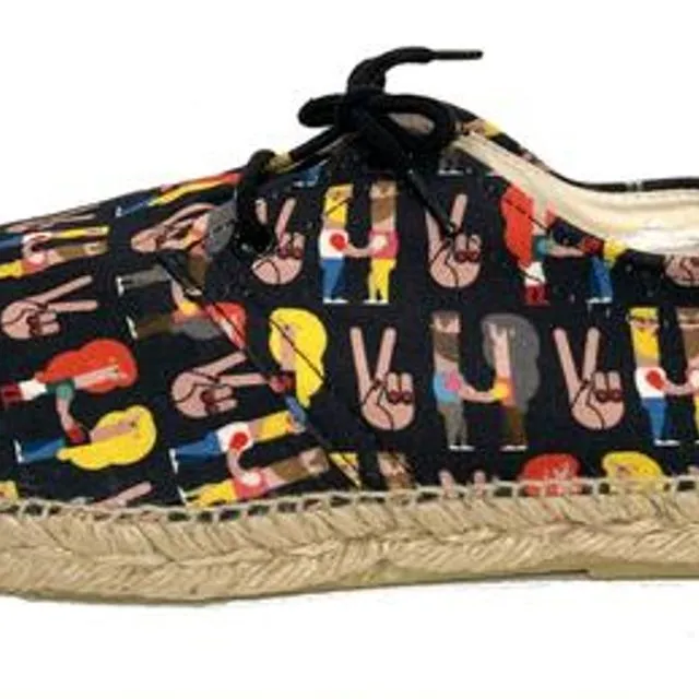 Man Espadrilles Love and Peace