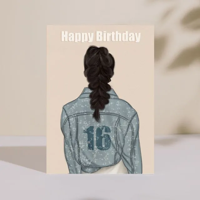 Milestone 16th Birthday Card Light Jacket