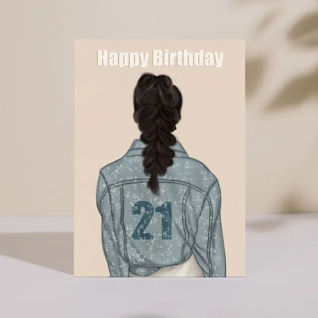 Milestone 21st Birthday Card Light Jacket