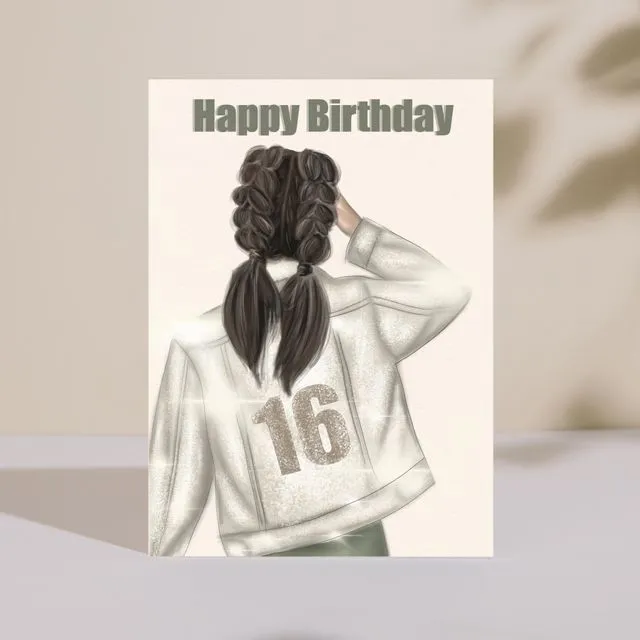 Milestone 16th Birthday Card Cream Jacket