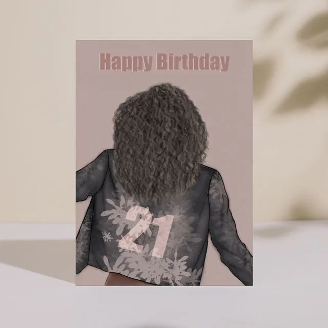 Milestone 21st Birthday Card Black Jacket