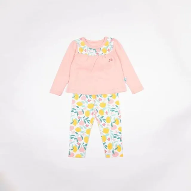 Lemon Grove Girls Jersey Pyjamas in Organic Cotton