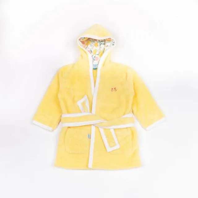 Lemon Grove Yellow Girls Fleece Dressing Gown