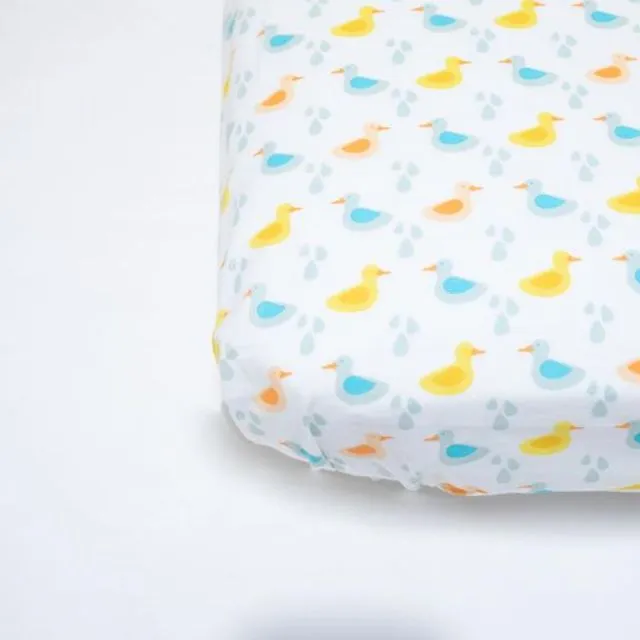 Little Ducks Cot Fitted Sheet in Organic Cotton
