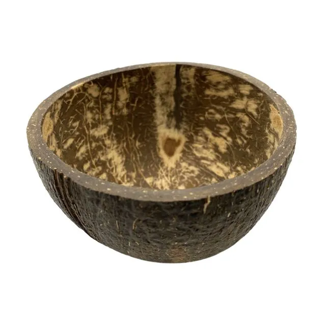 Vie Gourmet Coconut Bowl, Natural Textured Finish, Medium 11-12cm