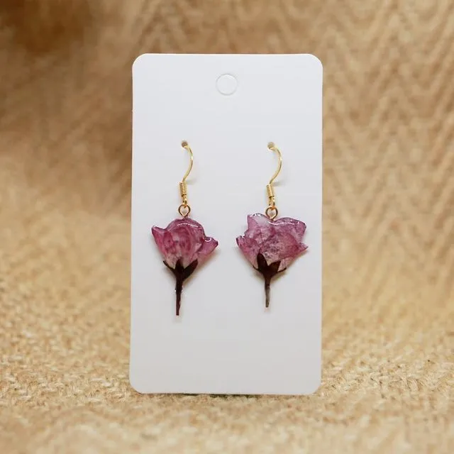 Cherry Blossom Earrings Gold Plated Silver