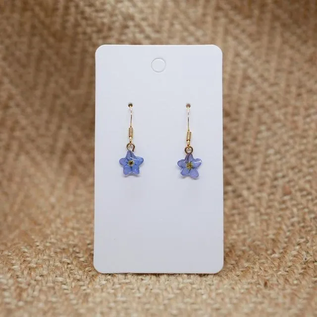 Forget Me Not Earrings - Gold Plated Brass