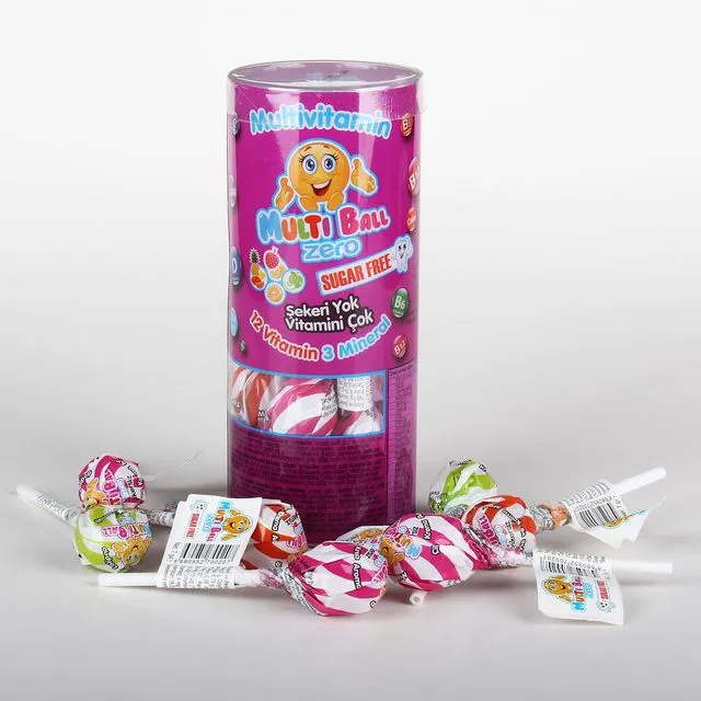 Sugar Free Multiball Lollipop Multivitamin Zero 15 Pcs