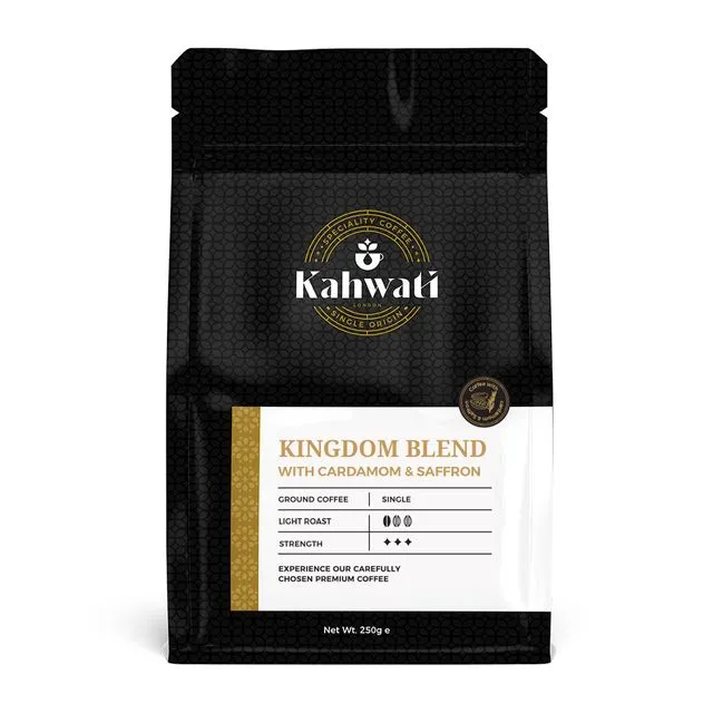 Kingdom Blend- Arabic / Saudi Coffee With Cardamom And Saffron - 250g (Pack of 12)