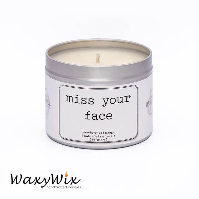 Miss your face - handmade vegan soy wax candle - 225 ml
