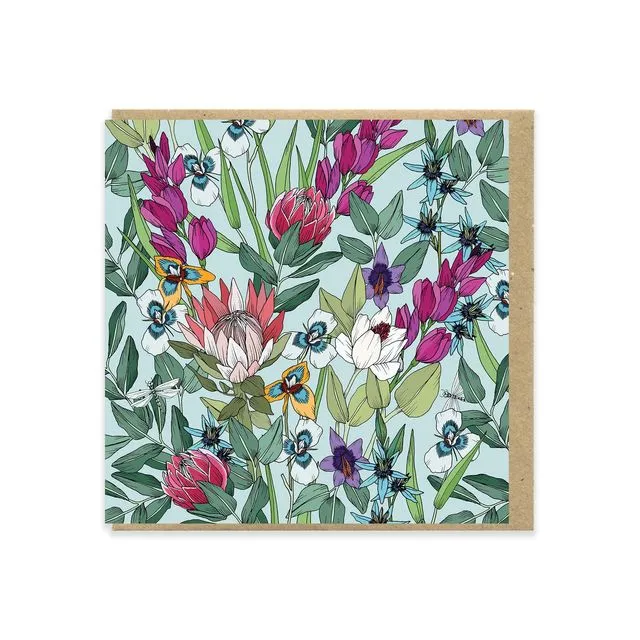South African Flora Greeting Card (130x130mm)