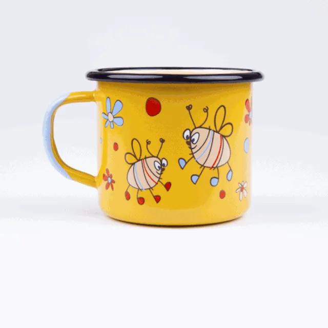 Bee Enamel Mug | Fun - Apricot