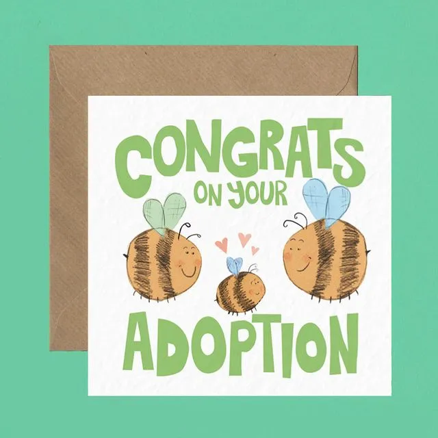 CONGRATS ON YOUR ADOPTION Greetings Card