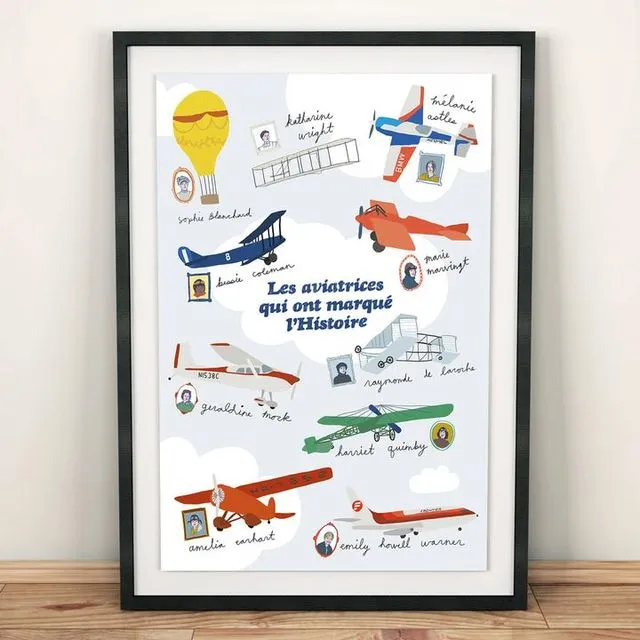 Poster Famous Female Aviators Who Left Their Mark On History