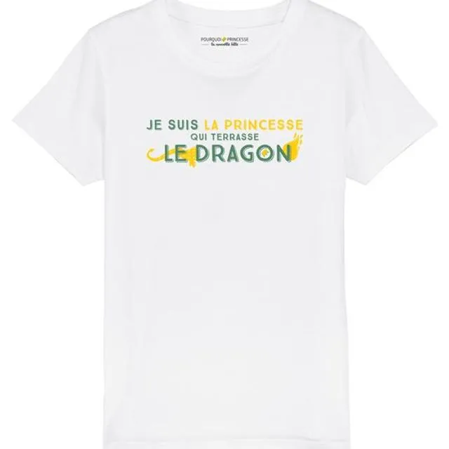 Je Suis La Princesse Qui Terrasse Le Dragon T-shirt - White