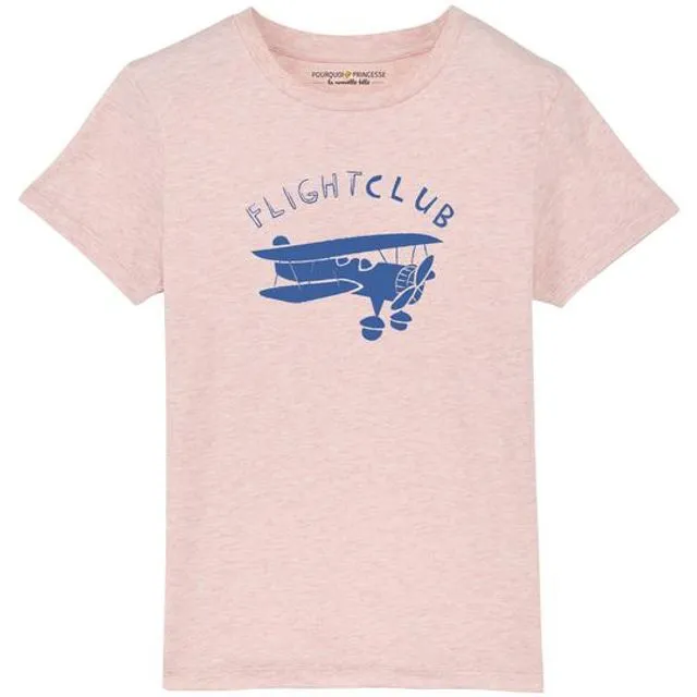 Flight Club T-shirt - Heather Pink