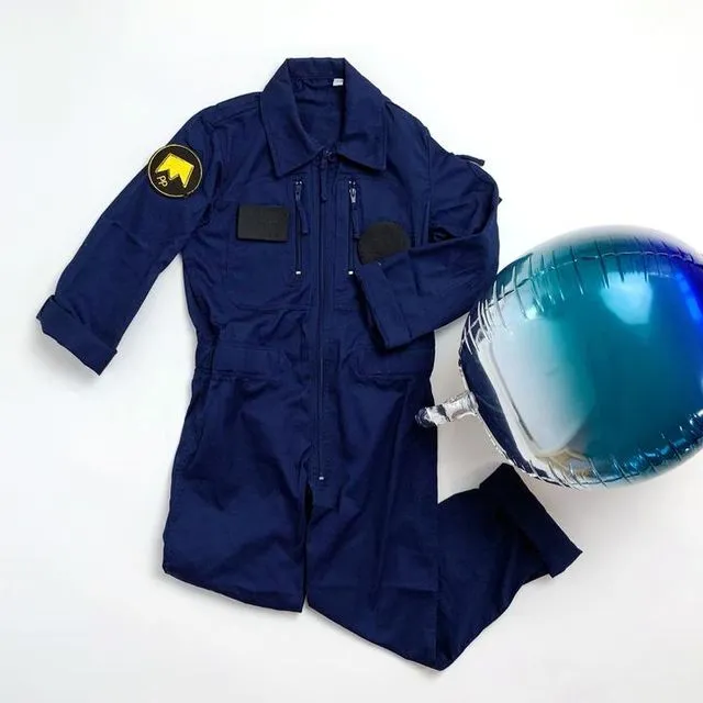 Kid's Astronaut Jumpsuit (Navy Blue)