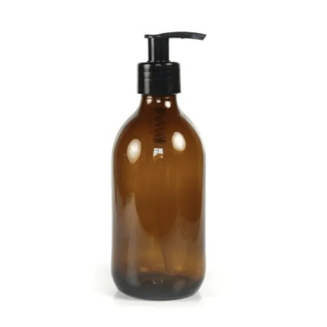 250ml Amber Glass Lotion Pump Bottle