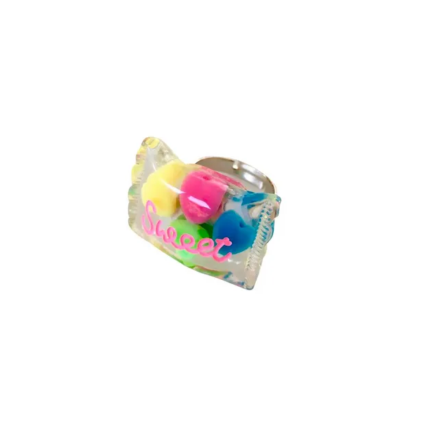 Pop Cutie Candy Confetti Rings - Set of 12