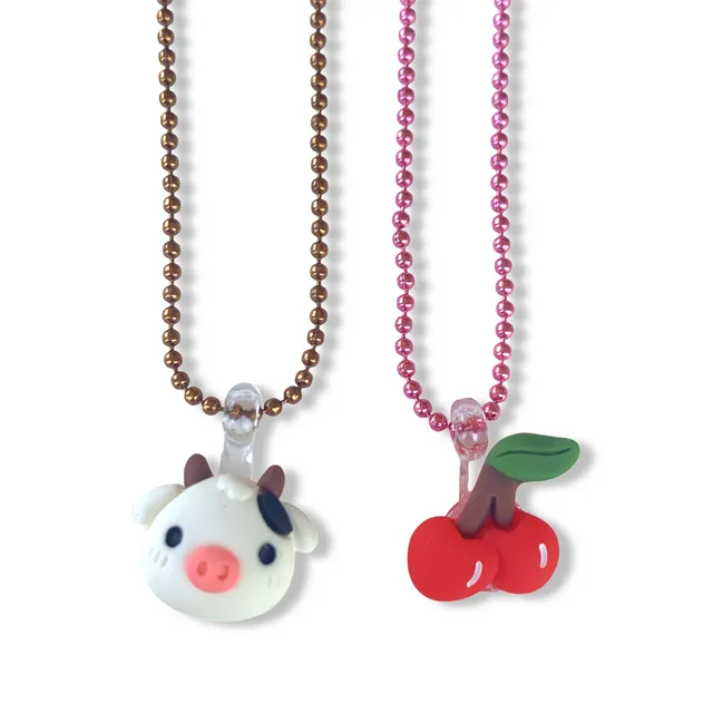 Pop Cutie Cow BFF Kids Necklace Set Gacha - Set of 6