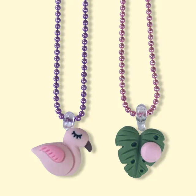 Pop Cutie Flamingo BFF Kids Necklace Set Gacha - Set of 6