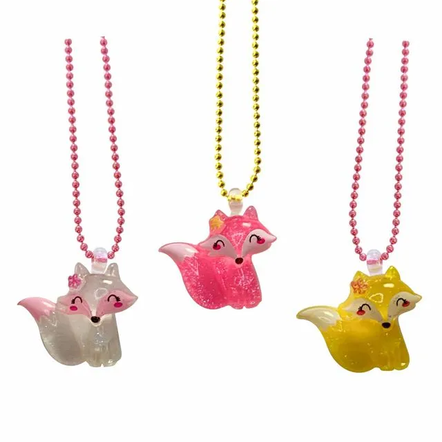 Pop Cutie Gacha Color Fox Kids Necklaces - Set of 12