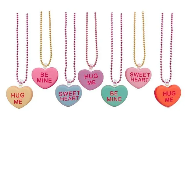 Pop Cutie Gacha Conversation Hearts Necklaces - Set of 6