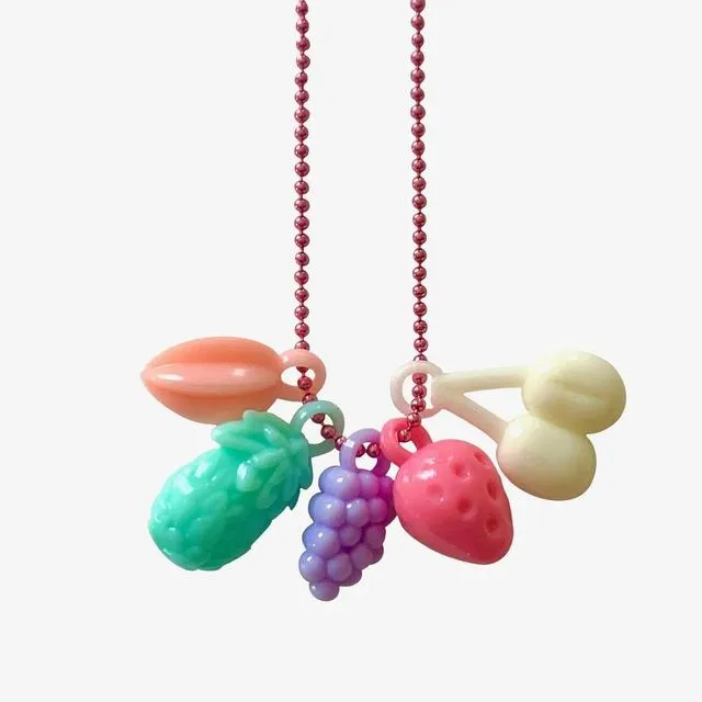 Pop Cutie Gacha Fruit Charm Necklaces - Set of 6