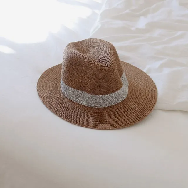 Portofino Sequin Hat - Silver Glitter