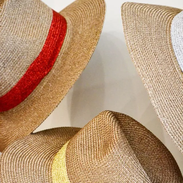 Portofino Sequin Hat - Red Glitter
