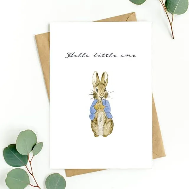 Hello little one greeting card