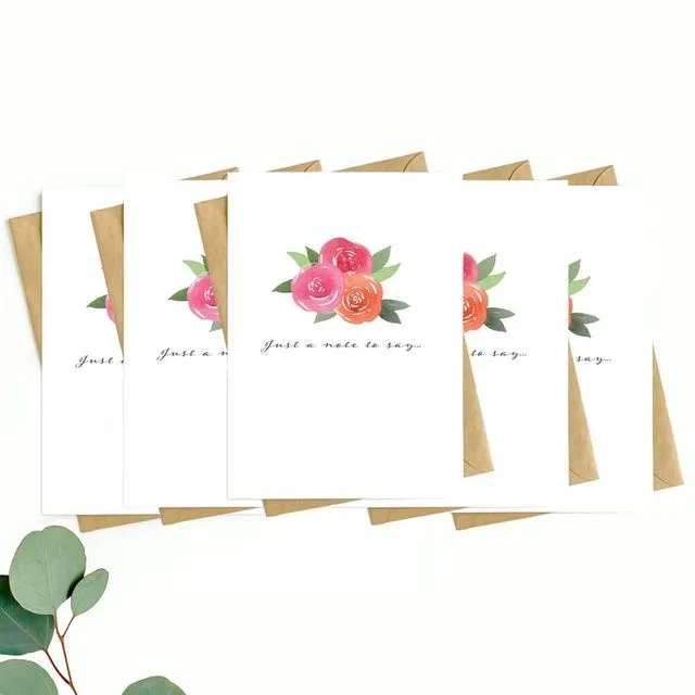 Just a Note to Say A6 Notelet (Pack of 5)