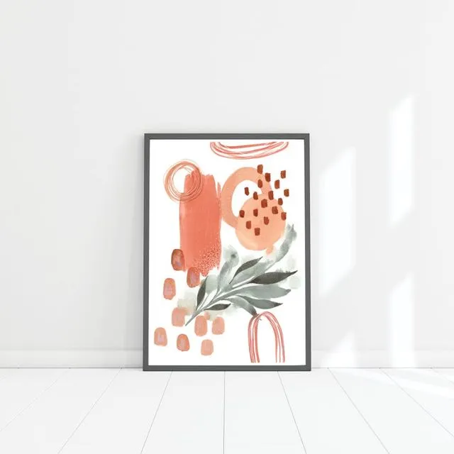 Abstract and geometric A4 art print