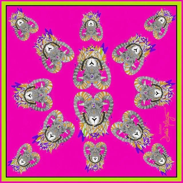 Jester Pink Silk Scarf - Classic Silk Square