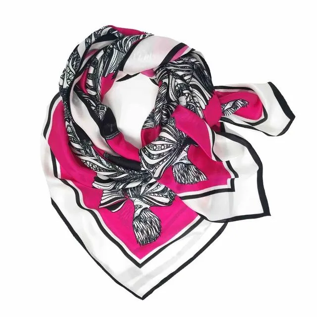 Zebras Pink Silk Scarf - Necktie