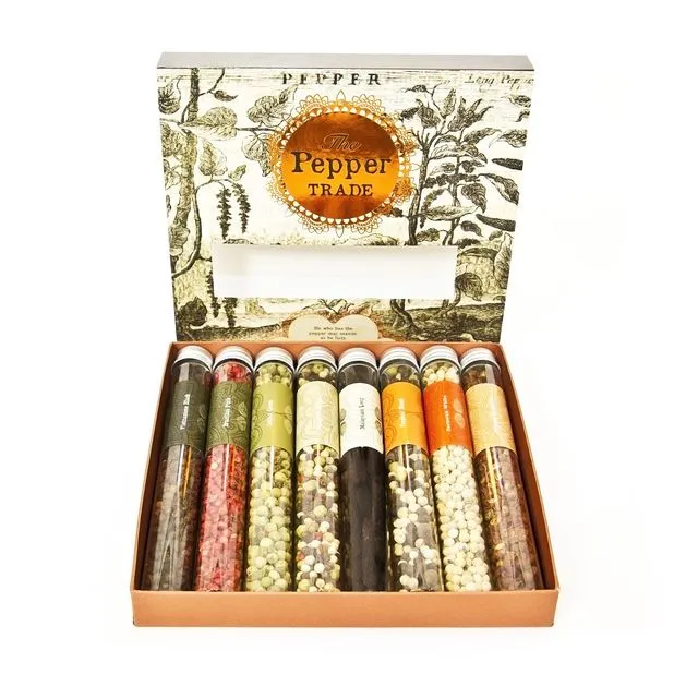 Pepper Trade | Collection of 8 Peppercorns | World Selection (Pack of 6)