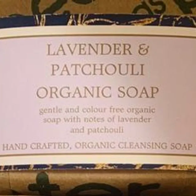 ORGANIC LAVENDER and PATCHOULI ESSENTIAL OIL SOAP PACK OF 25 SINGLE 90G BARS