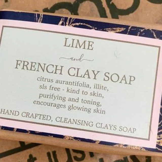 LIME GREEN FRENCH CLAY SOAP PACK OF 25 SINGLE 90G BARS