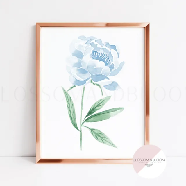 Blue Poppy Print