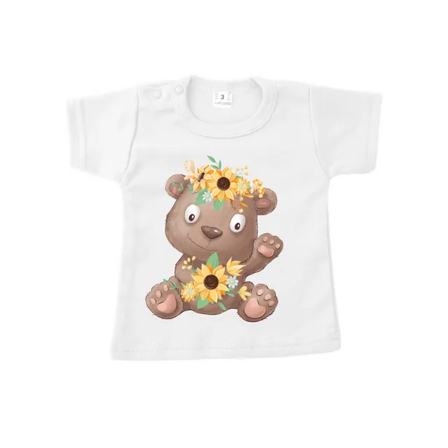 Bear flower t-shirt