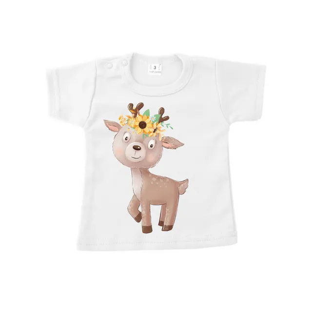 Reindeer flower t-shirt