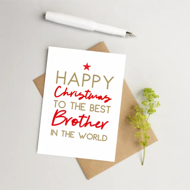 Brother Christmas card (Pack of 6)