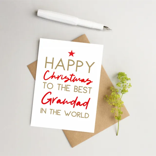 Grandad Christmas card (Pack of 6)