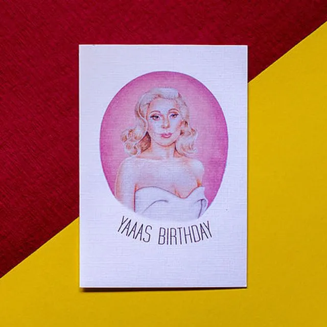 Lady Gaga Birthday Card