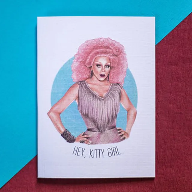 RuPaul's Drag Race Hey Kitty Girl Card